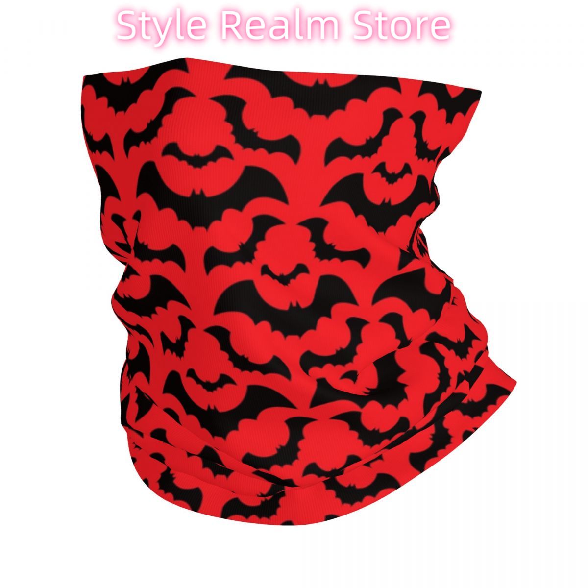 Neck Warmer Tube - Pañuelo gótico con diseño de murciélagos