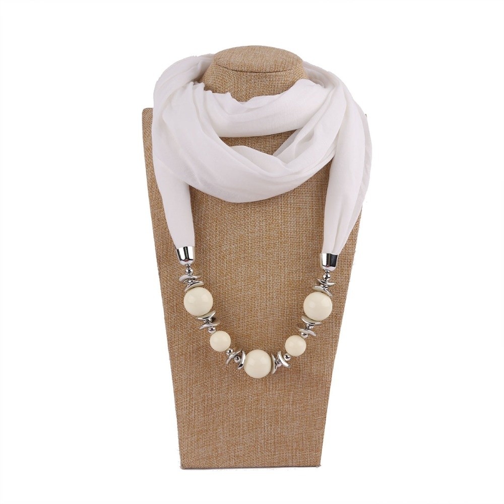 Infinity Scarf Knit - Nuevo Collar de Chifón con Cuentas,