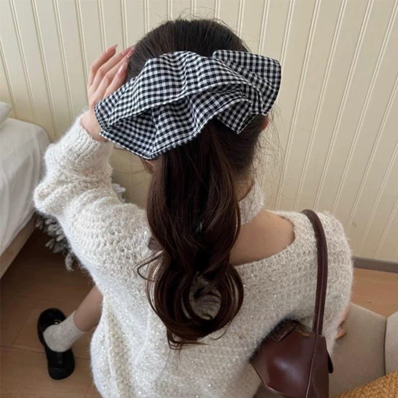 Lazos para el cabello a cuadro - Silk Tie Striped reseña y precio
