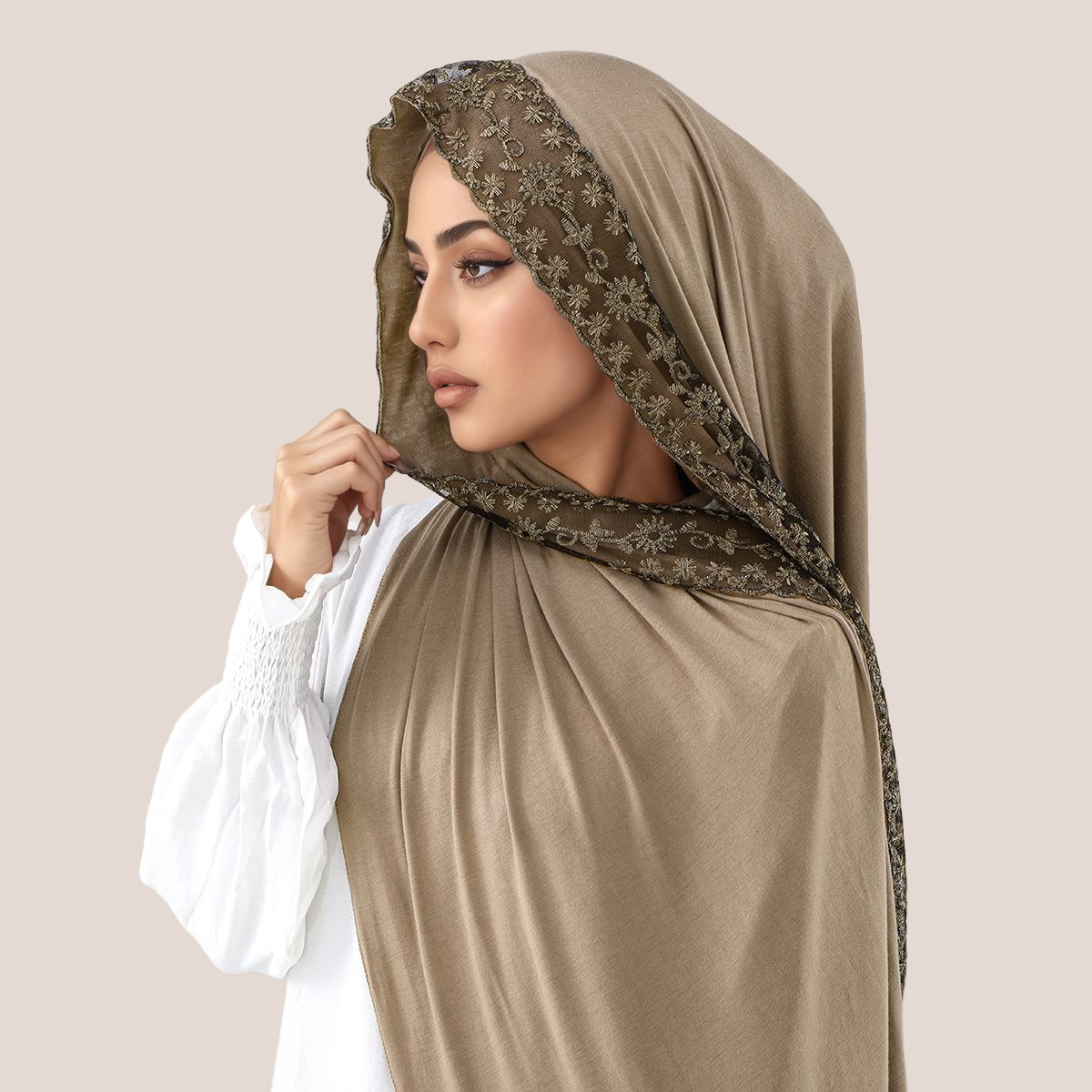 Jersey de algodón bordado de e - Head Wrap Turban reseña y precio