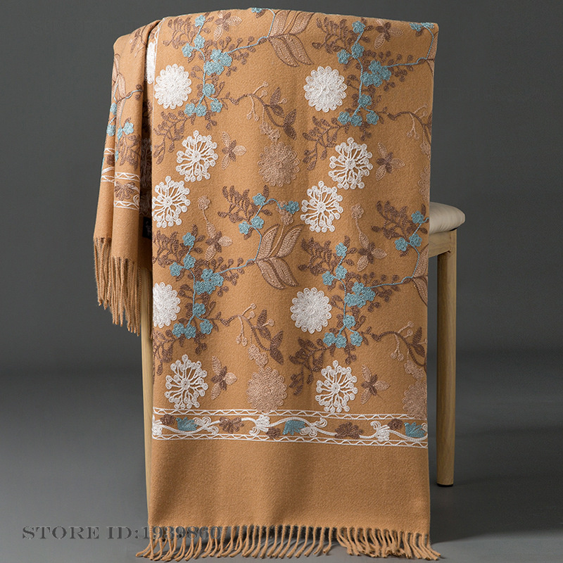 Bufanda de cachemira para muje - Woven Scarf Blanket reseña y precio