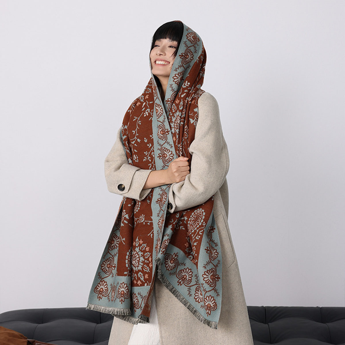 Bufanda de Cachemira de imitac - Woven Scarf Blanket reseña y precio