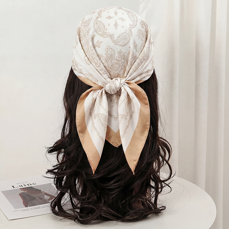 Pañuelo Cuadrado Vintage Beige - Head Wrap Turban reseña y precio