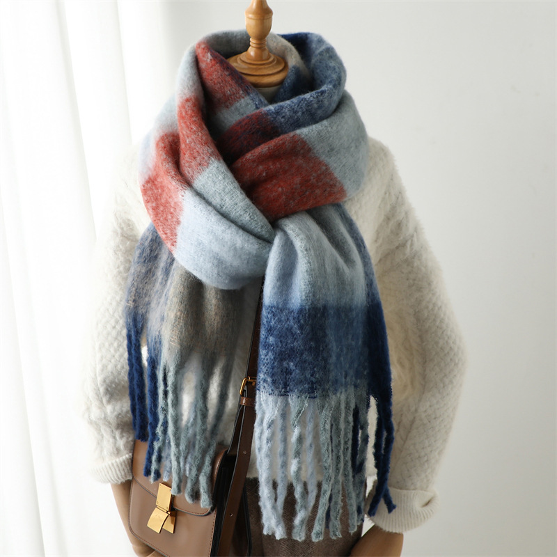 Nuevo Bufanda de Cuadros para  - Muffler Men Wool reseña y precio
