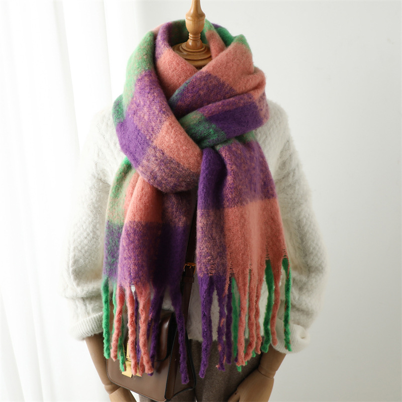 Nuevo Bufanda de Cuadros para  - Muffler Men Wool reseña y precio