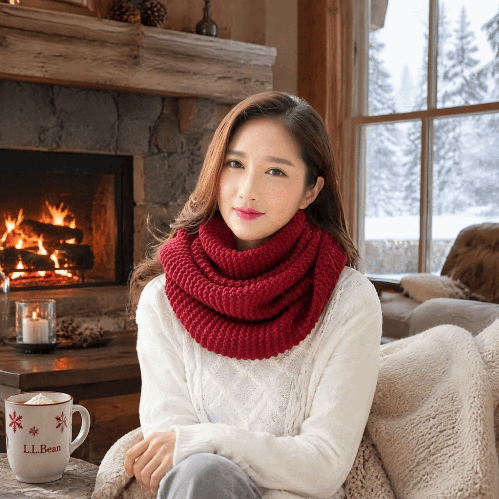 Bufanda de punto grueso de col - Infinity Scarf Knit reseña y precio